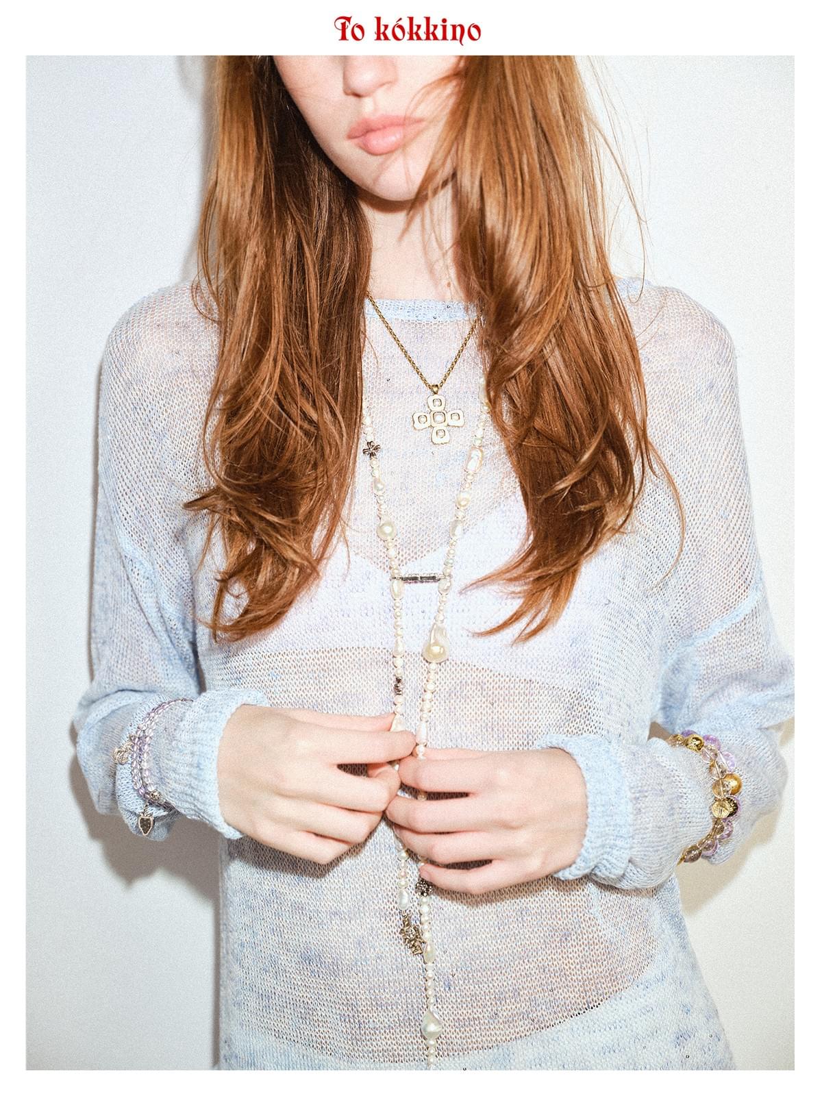 tokokkino 'Blue Tide' Linen Cover-Up