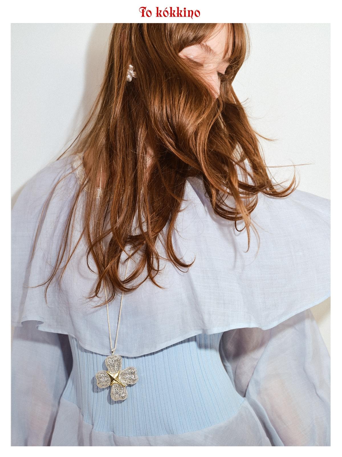 tokokkino「Fallen Cloud」Hemp Linen Cake Maxi Dress