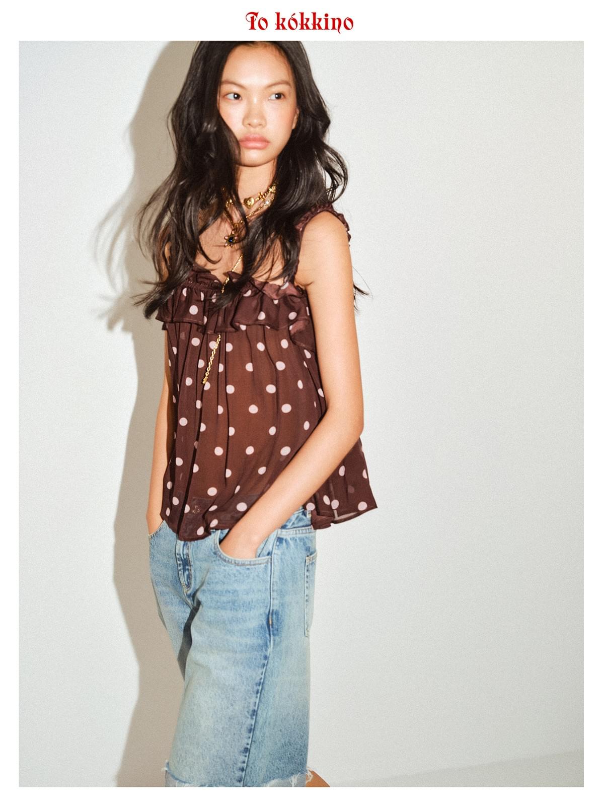 tokokkino「Polka Dot Glint」Silk Strap