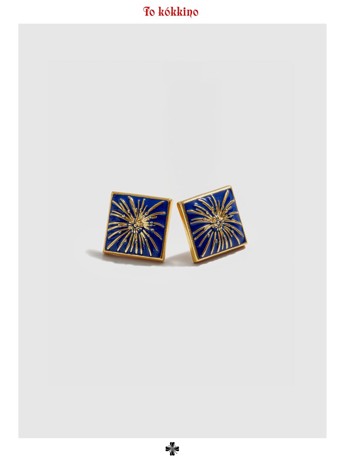 tokokkino「Blue Twilight」Enamel Stud Earrings