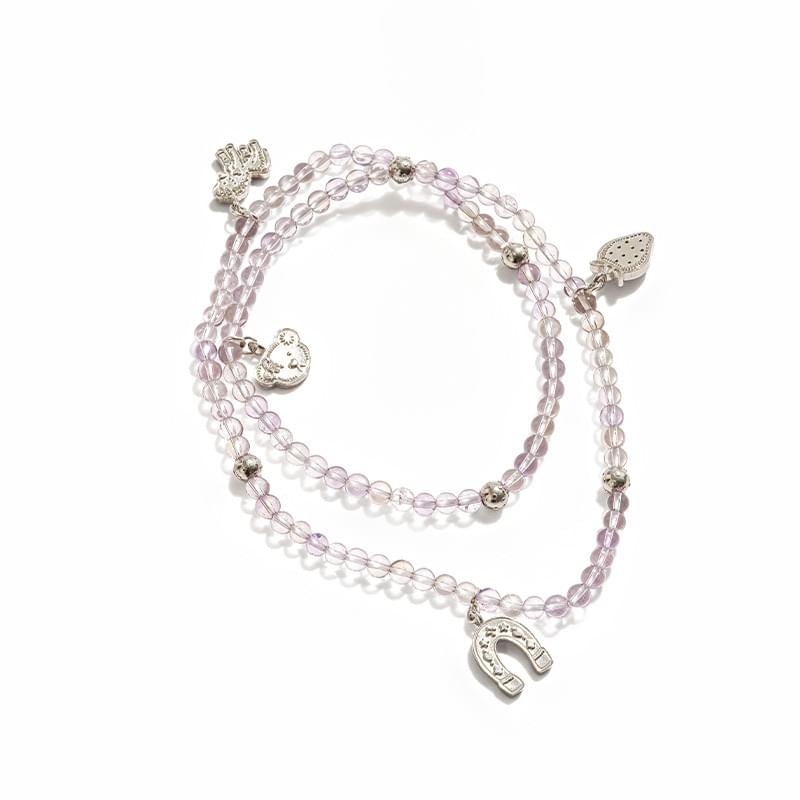 tokokkino 'Tipsy Alice' Amethyst Sterling Silver Pendant Long Necklace*Eternal Series