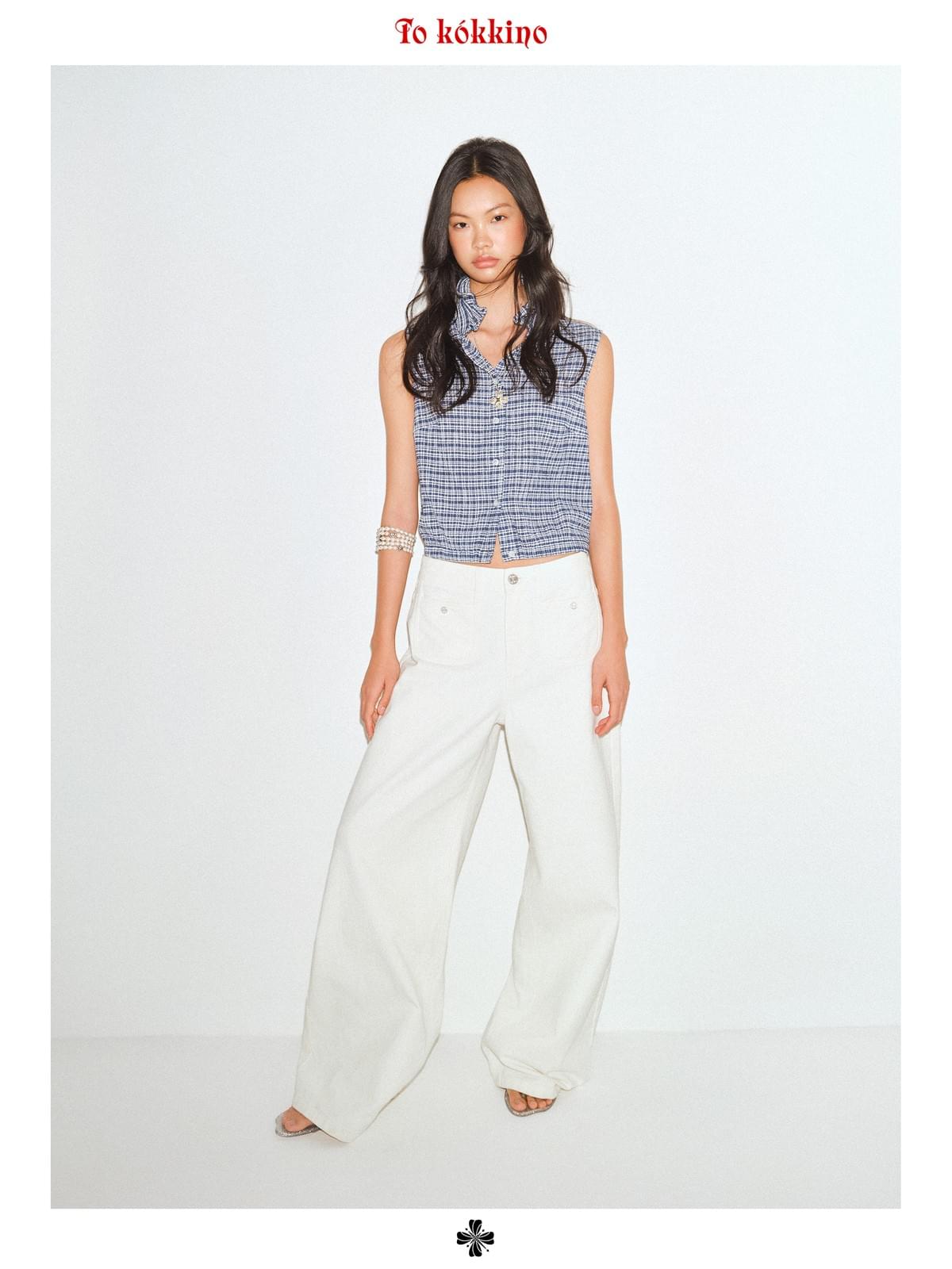 tokokkino「Zero Gravity」Cotton Mid Rise 027 Wide Leg Pants