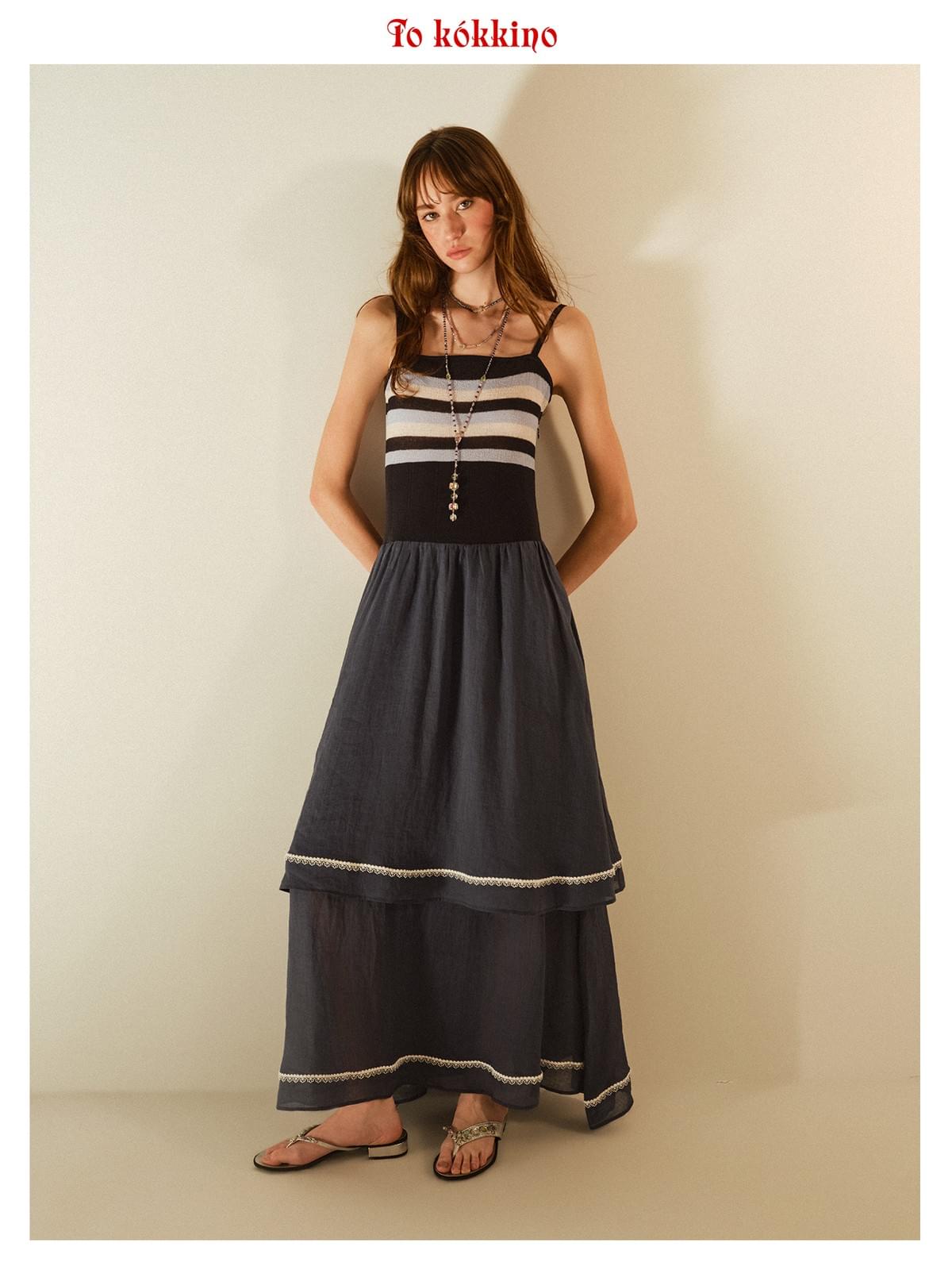 tokokkino「Long Night Floating Layer」Ramie Long Skirt