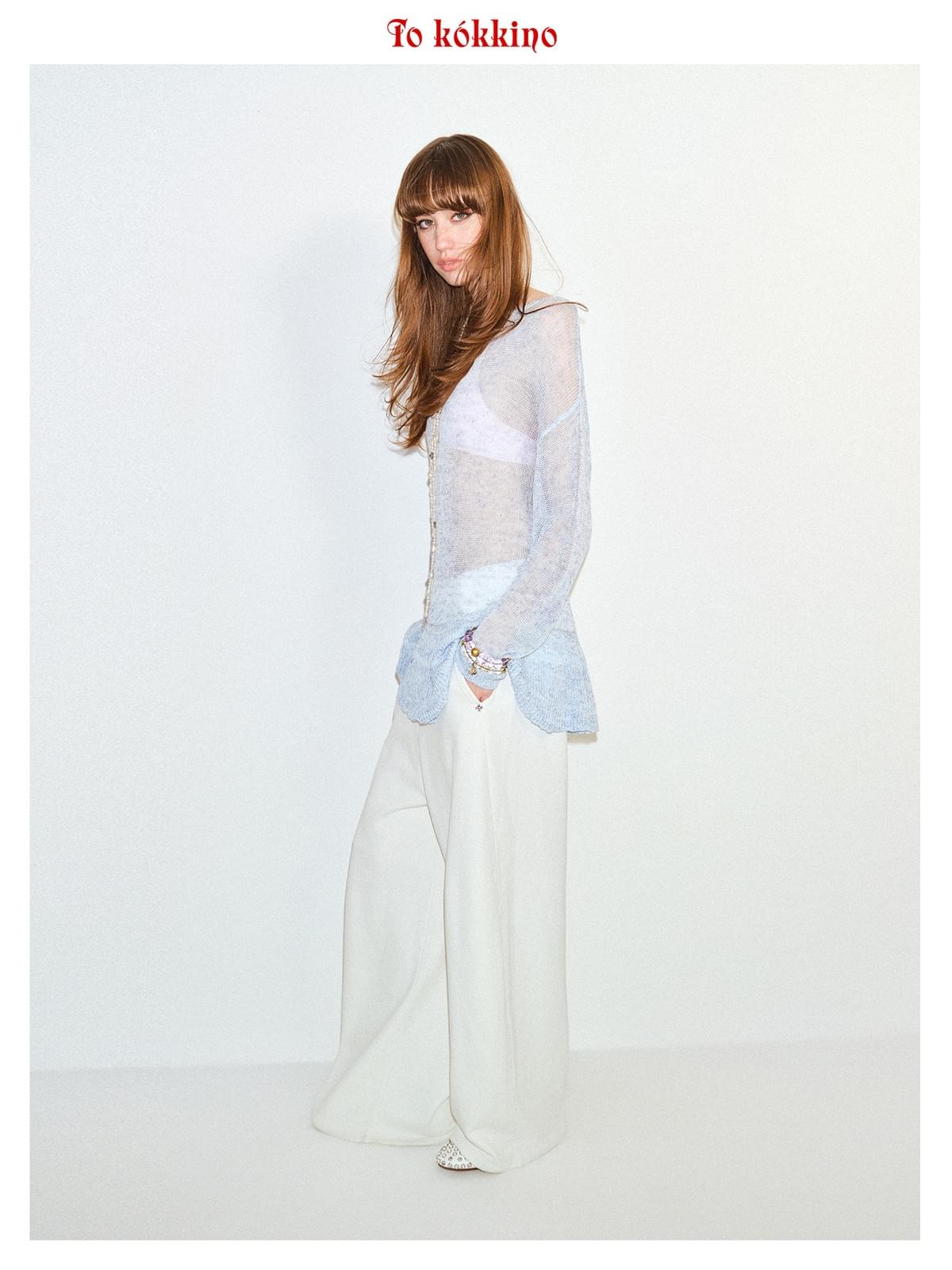 tokokkino 'Blue Tide' Linen Cover-Up