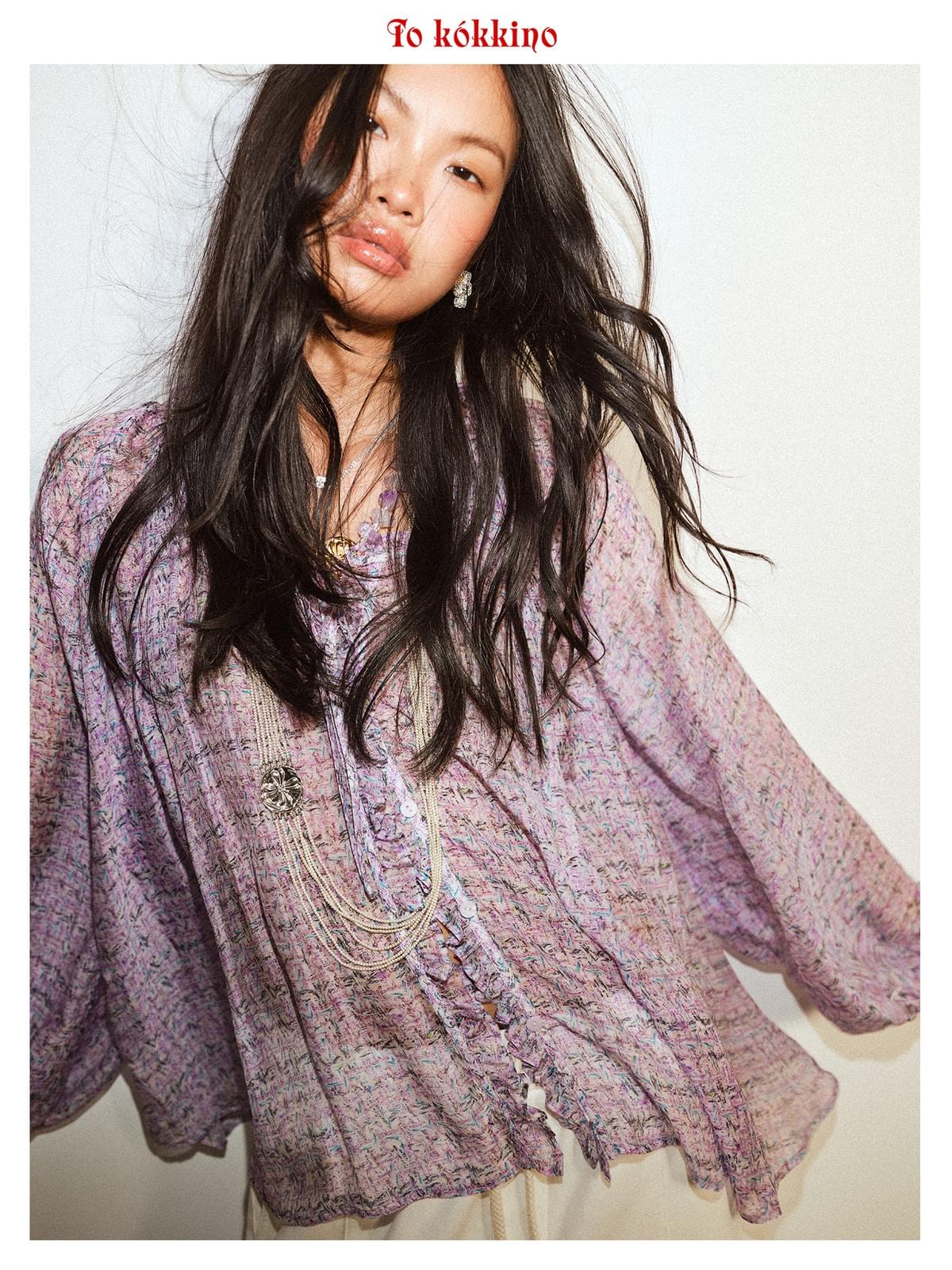 tokokkino 'Lost Island' Medal Pearl Multilayer Long Necklace
