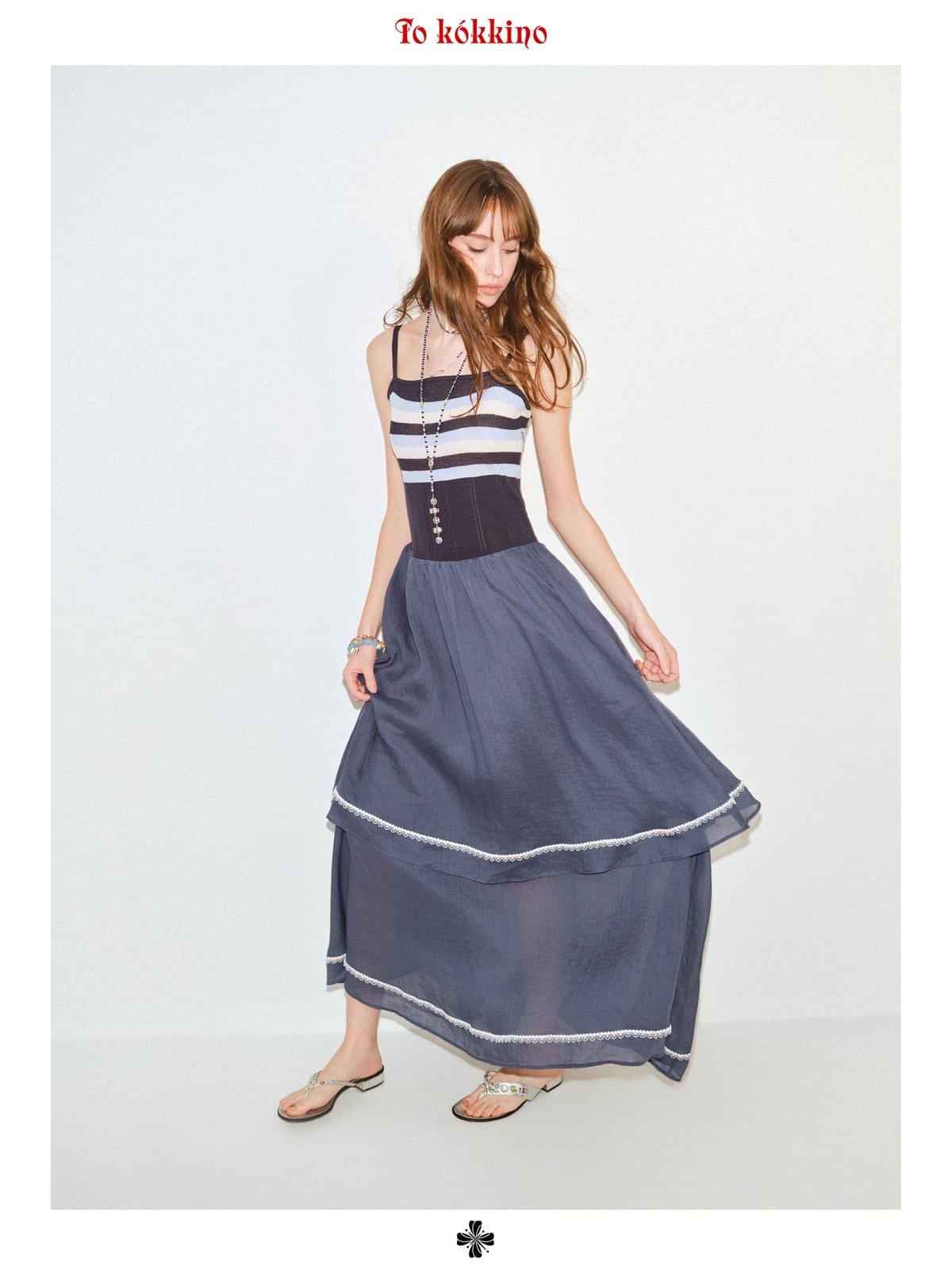 tokokkino「Long Night Floating Layer」Ramie Long Skirt