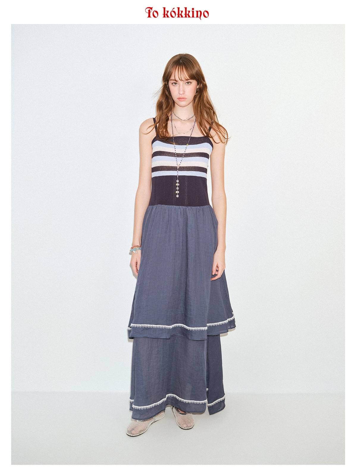 tokokkino「Long Night Floating Layer」Ramie Long Skirt
