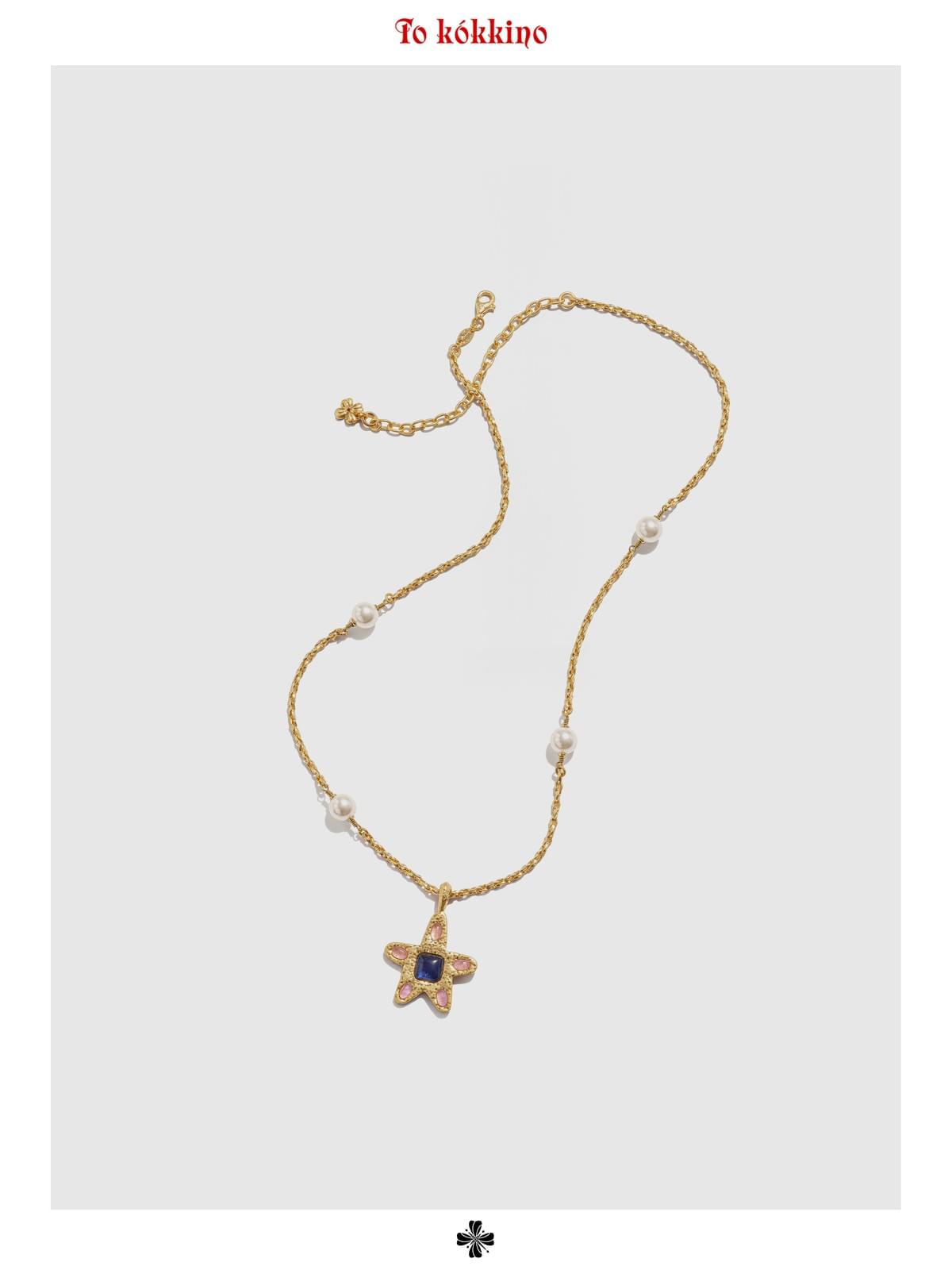 tokokkino 'Sunset on the Sea' Starfish Gemstone Necklace