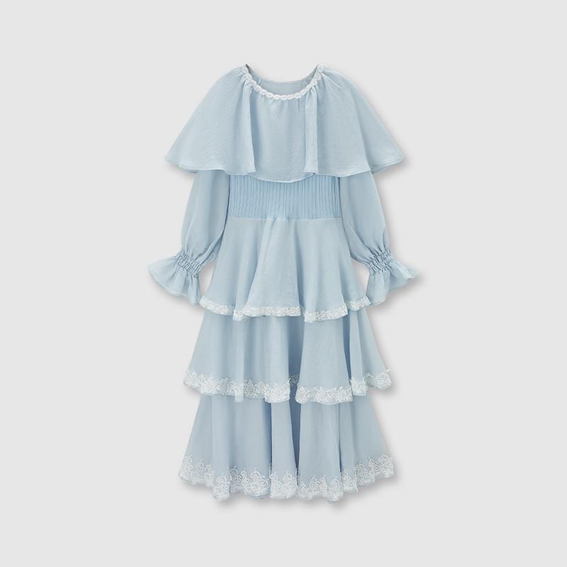 tokokkino「Fallen Cloud」Hemp Linen Cake Maxi Dress