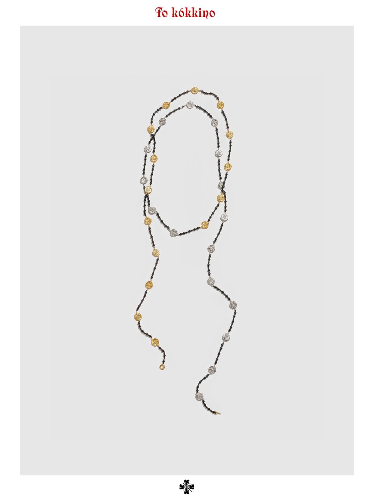 tokokkino 'Wild Fragment' Ebony Black Spinel Long Chain