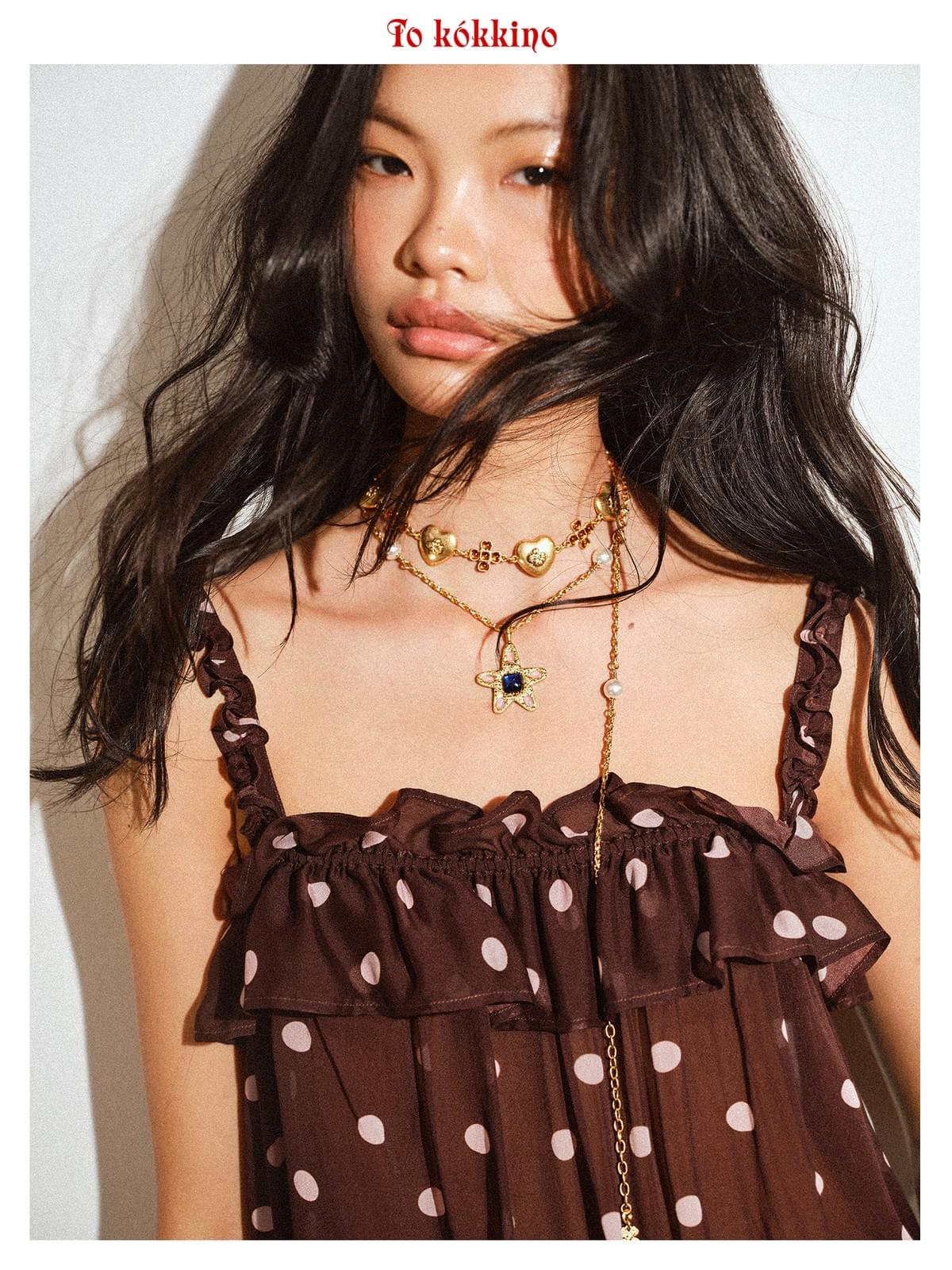 tokokkino「Polka Dot Glint」Silk Strap