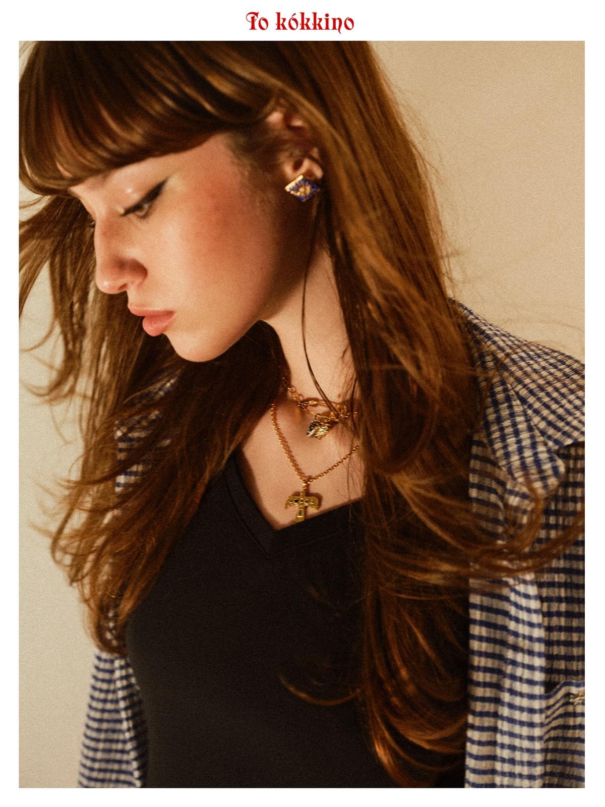 tokokkino「Blue Twilight」Enamel Stud Earrings