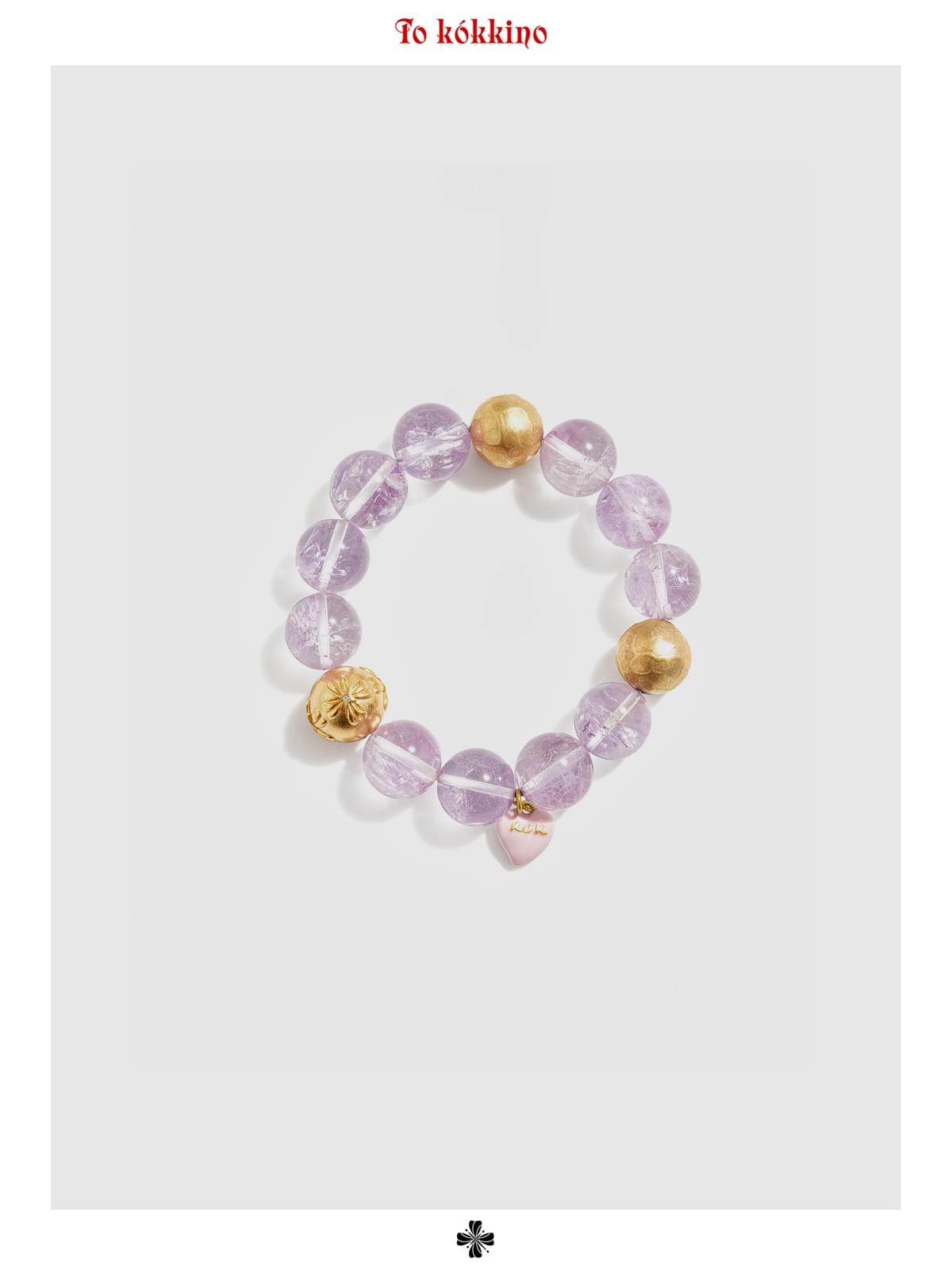 tokokkino 'Daytime Fireworks' Enamel Gold Accents with Amethyst 925 Silver Hand Ornament *Eternal Se