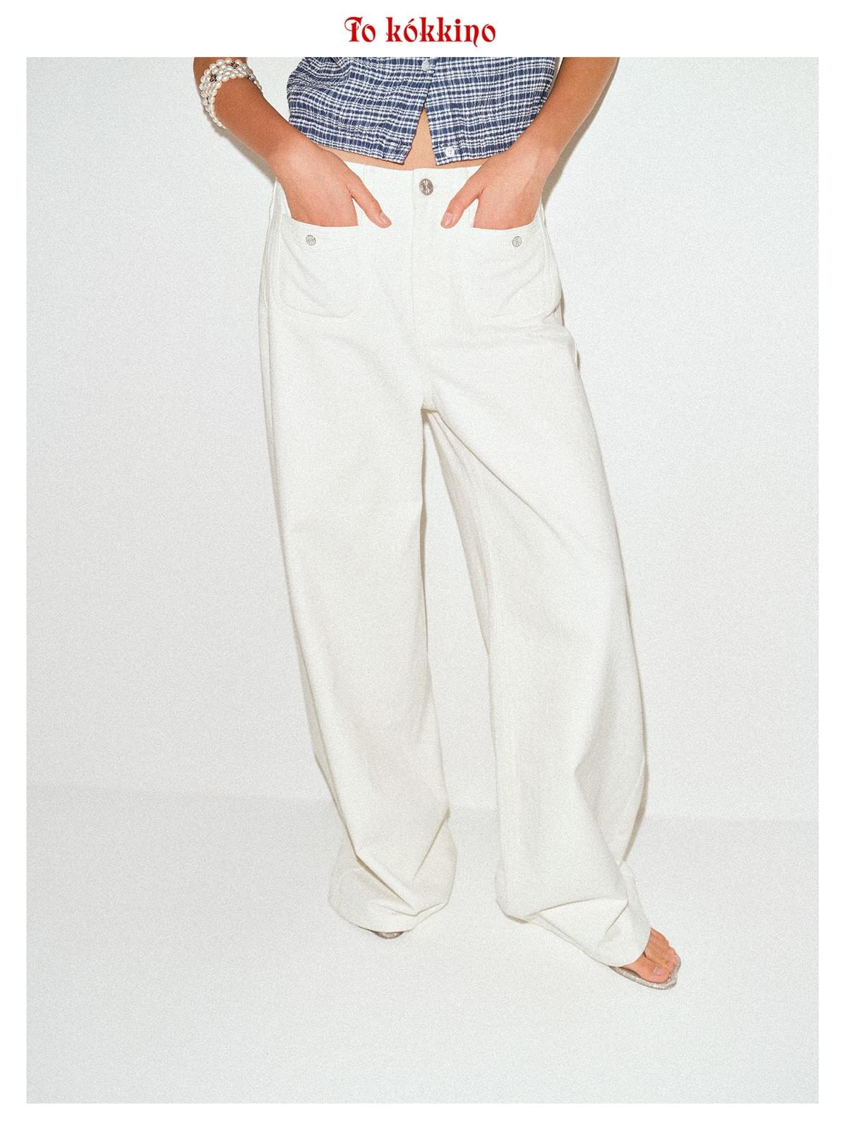 tokokkino「Zero Gravity」Cotton Mid Rise 027 Wide Leg Pants
