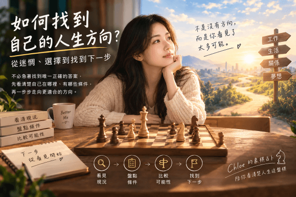 如何找到自己的人生方向?從迷惘、選擇到找到下一步 如何找到自己的人生方向?從迷惘、選擇到找到下一步