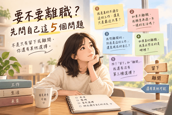 要不要離職?做決定前先問自己5個問題 要不要離職?做決定前先問自己5個問題