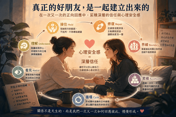 真正的好朋友是怎麼建立的?心理師解析:友情中的信任如何累積|回應心理學 真正的好朋友是怎麼建立的?心理師解析:友情中的信任如何累積|回應心理學