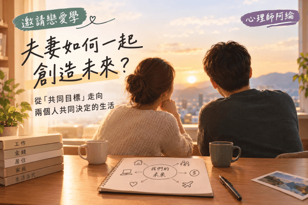 夫妻如何一起創造未來?從「共同目標」走向兩個人共同決定的生活|邀請戀愛學 夫妻如何一起創造未來?從「共同目標」走向兩個人共同決定的生活|邀請戀愛學