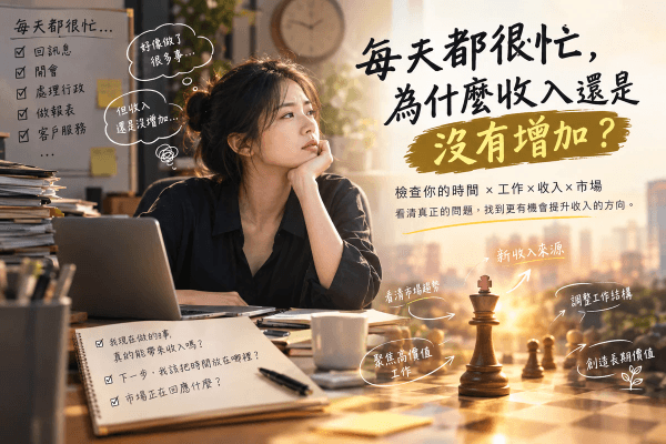 每天都很忙,為什麼收入還是沒有增加? 每天都很忙,為什麼收入還是沒有增加?