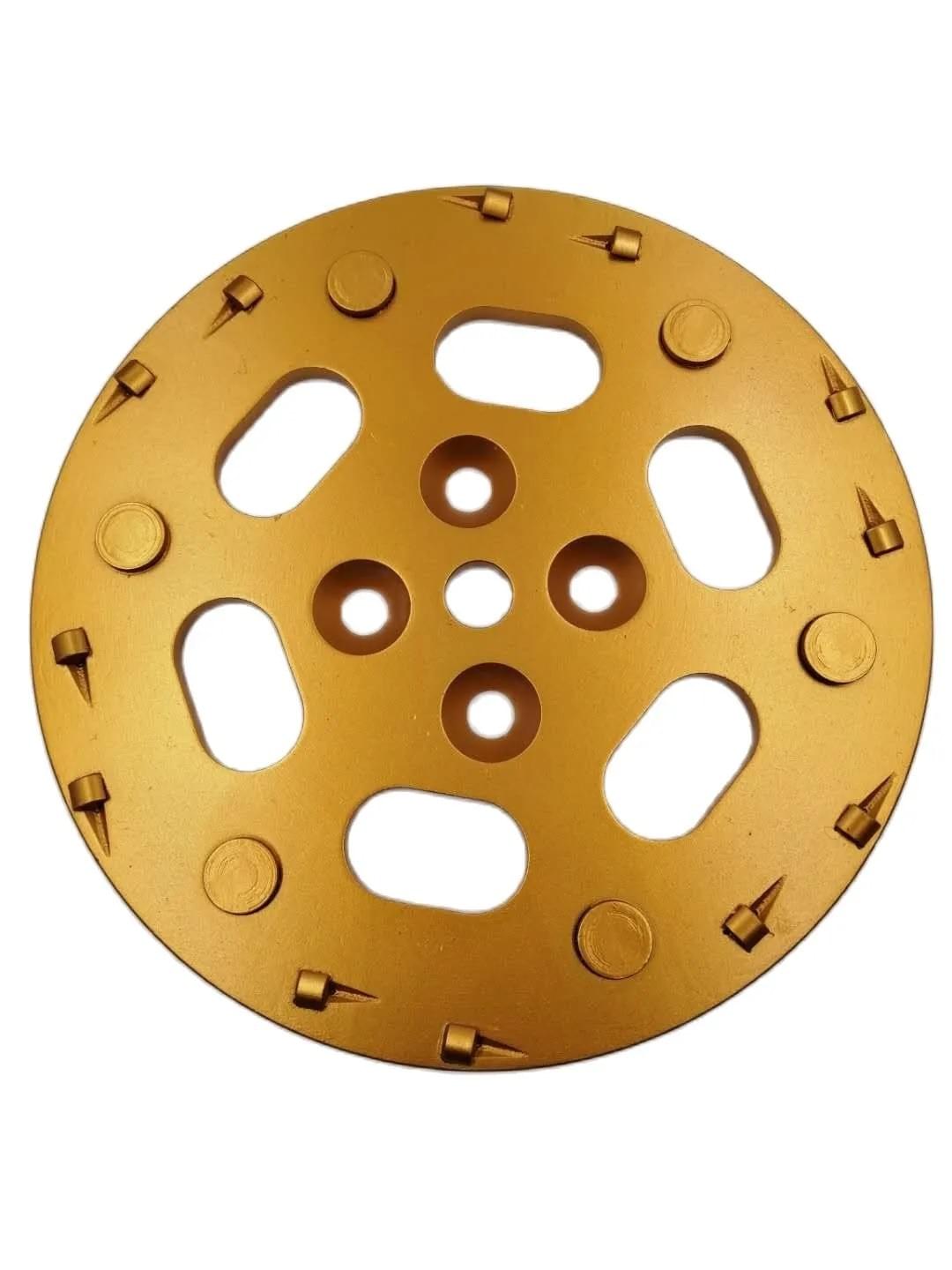 250mm PCD disc for bitumen and black mastic removal on concrete floor using scraper-style diamond tooling 250mm PCD disc for bitumen and black mastic removal on concrete floor using scraper-style diamond tooling