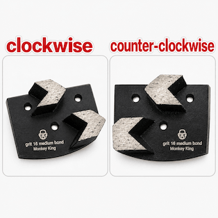 QC Concrete Diamond Grinding Tool Arrow Segment for Lavina EDCO Grinder | Concrete Floor Grinding