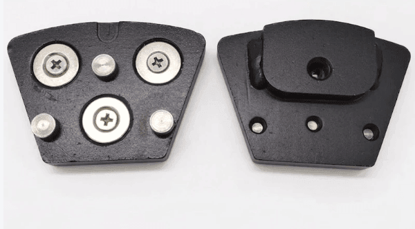 Front and back views of Monkey King magnetic adapters for compatible NewGrind Rhino tooling setups Front and back views of Monkey King magnetic adapters for compatible NewGrind Rhino tooling setups