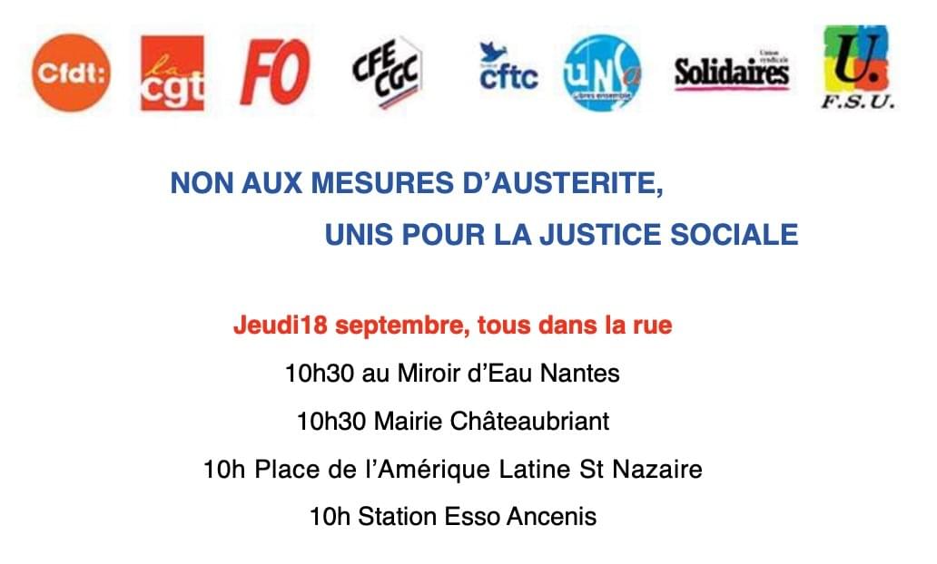 Intersyndicale des retraités CFTC de Loire Atlantique Rassemblement du 20 Mars 2025 Intersyndicale des retraités CFTC de Loire Atlantique Rassemblement du 20 Mars 2025