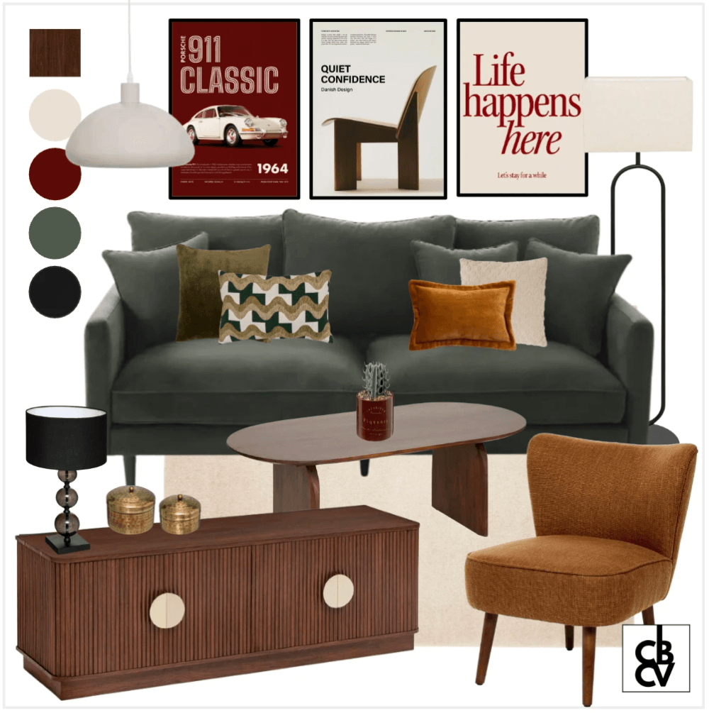 Un pack de meubles design avec un lit et des chevets ainsi que des luminaires Un pack de meubles design avec un lit et des chevets ainsi que des luminaires