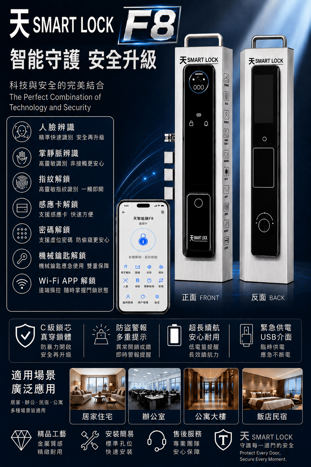 Through mobile application, you can anytime anywhere control locks, view access records, enhance home security feeling. remote control Our product Electronic lock product introduction display Through mobile application, you can anytime anywhere control locks, view access records, enhance home security feeling. remote control Our product Electronic lock product introduction display