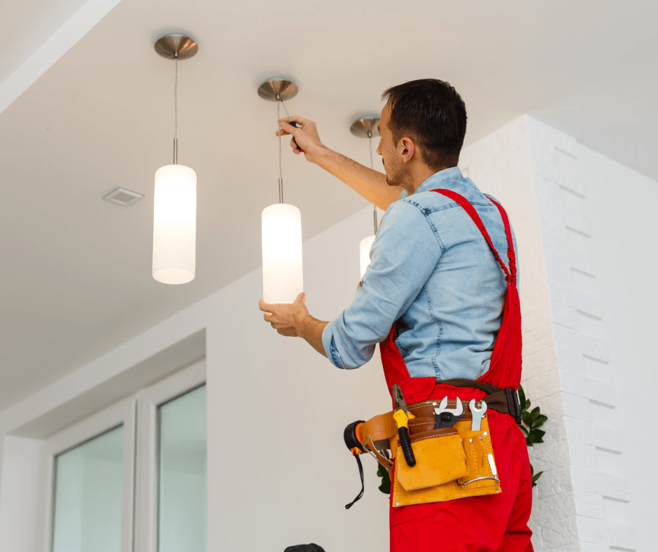 Handyman hanging lighting fixture Handyman hanging lighting fixture