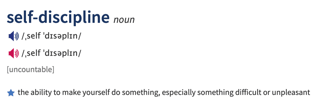 Self-Discipline Definition Self-Discipline Definition