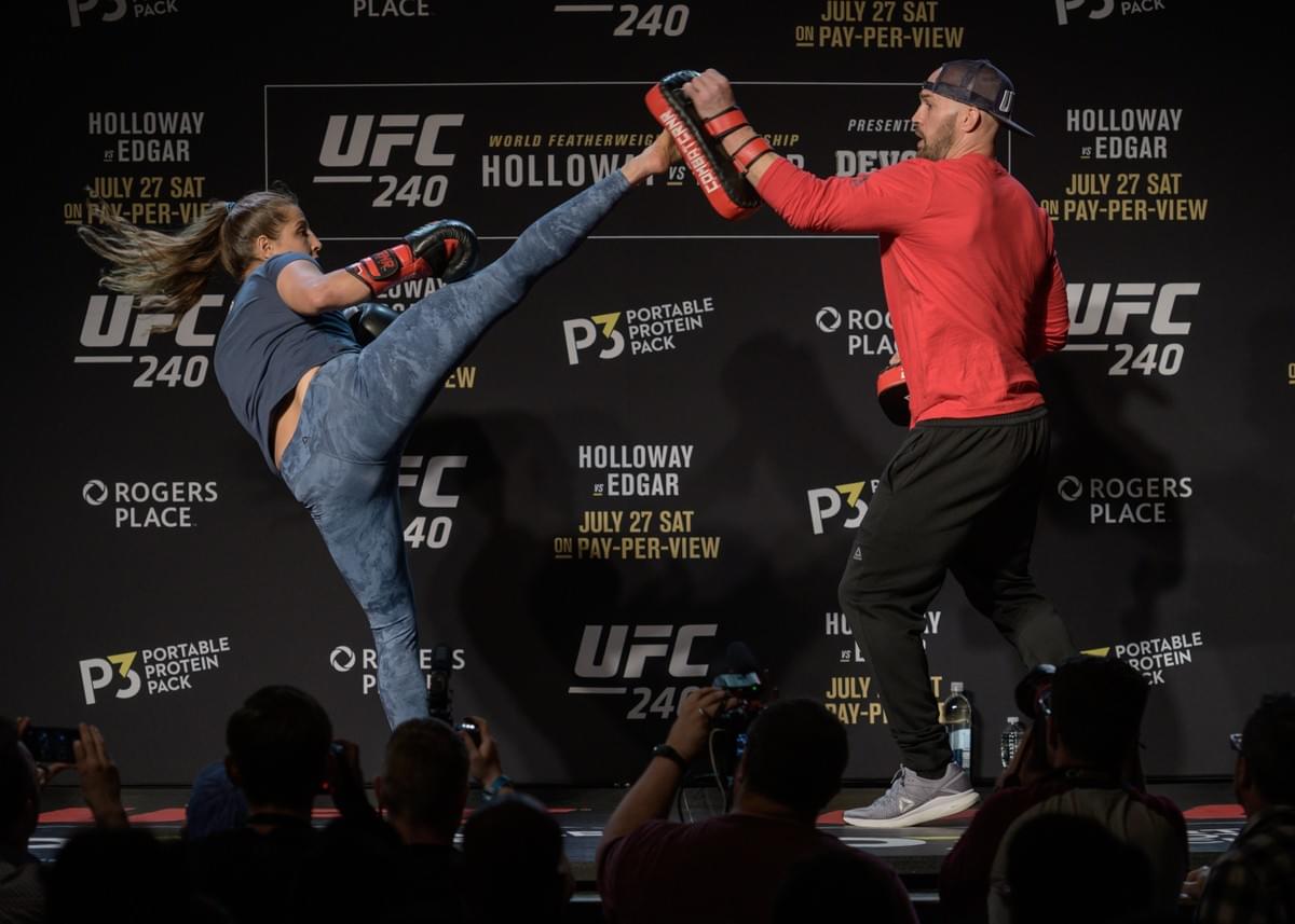 UFC 240 open workout Felicia Spencer press photo 2019 UFC 240 open workout Felicia Spencer press photo 2019