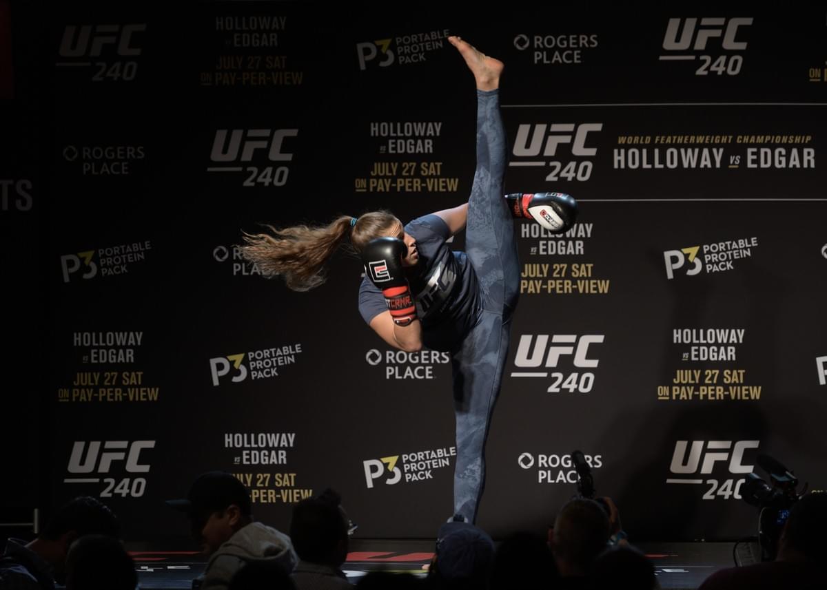UFC 240 open workout Felicia Spencer press photo 2019 UFC 240 open workout Felicia Spencer press photo 2019