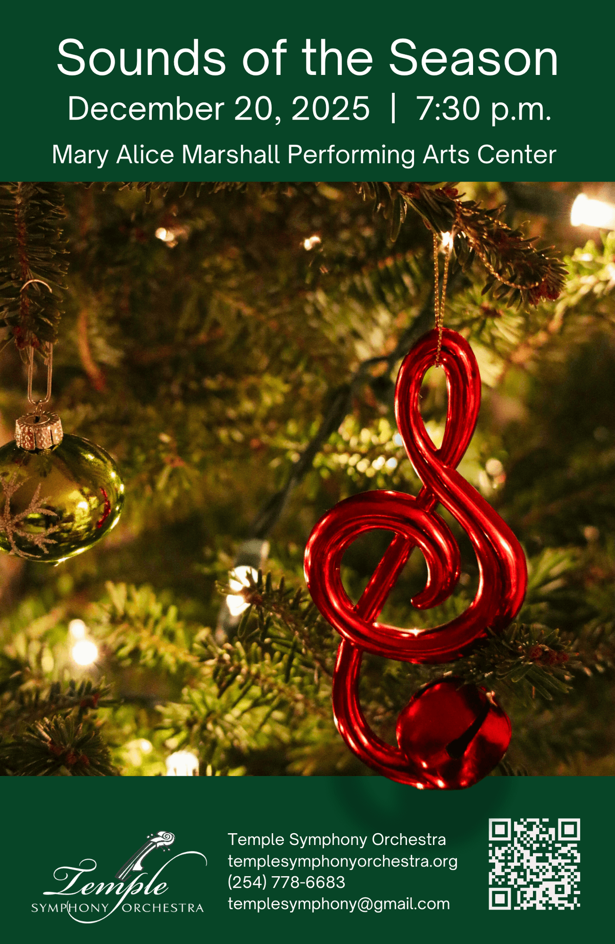 Temple Symphony Orchestra Dec 20, 2025 Holiday Concert Temple Symphony Orchestra Dec 20, 2025 Holiday Concert