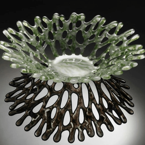 Moss Bowl made in Fused Glass Moss Bowl made in Fused Glass