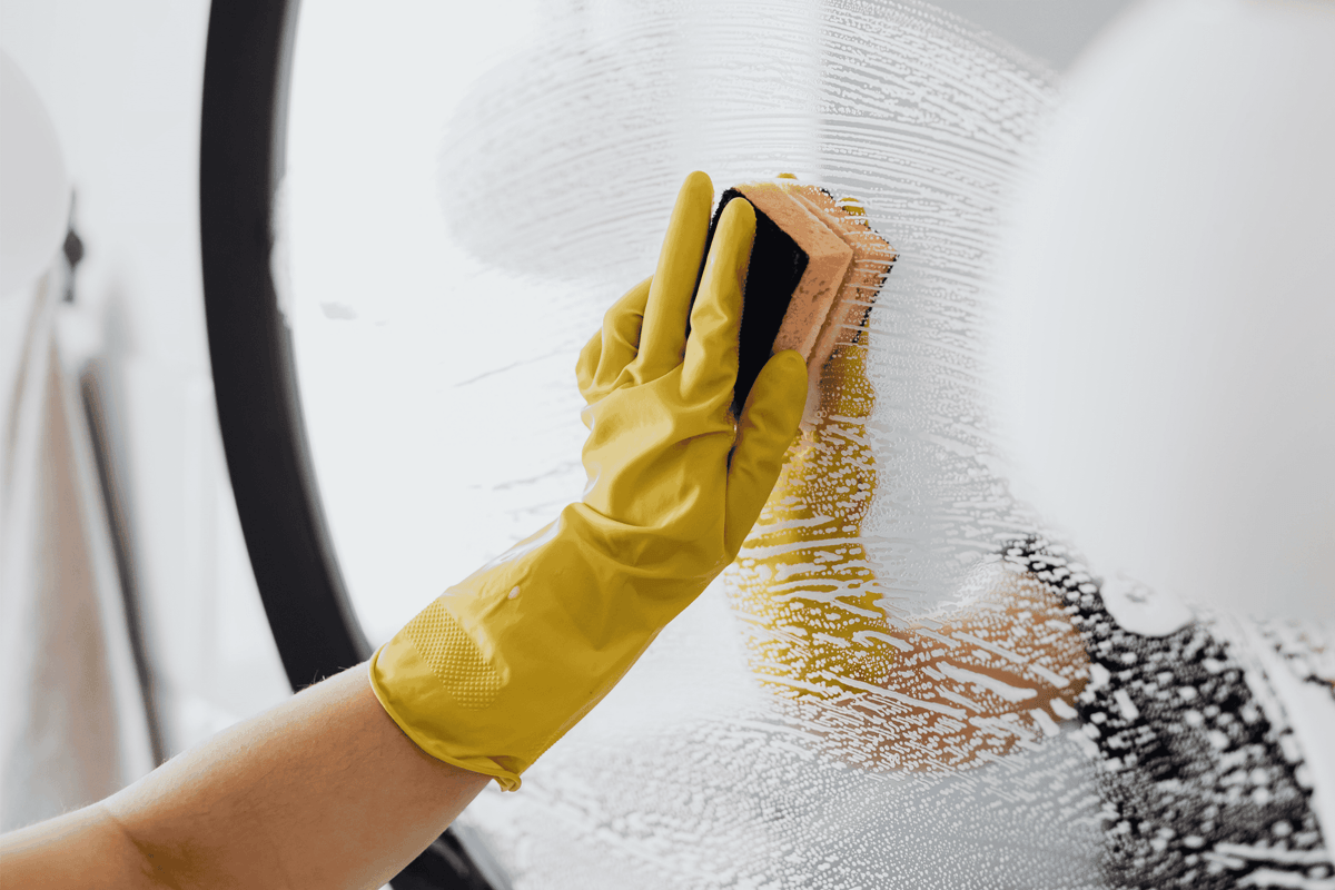 Mandurah Local Window cleaner washing internal sides of windows Mandurah Local Window cleaner washing internal sides of windows