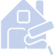 House and paint roller icon House and paint roller icon