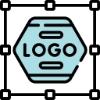 Vector logo icon representing logos and branded visuals Vector logo icon representing logos and branded visuals