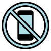 Smartphone with warning symbol indicating mobile compatibility issues Smartphone with warning symbol indicating mobile compatibility issues
