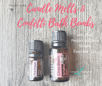 How to make candle melts and confetti bath bombs with pink pepper and citrus bloom essential oils. #livingmyessentiallife How to make candle melts and confetti bath bombs with pink pepper and citrus bloom essential oils. #livingmyessentiallife