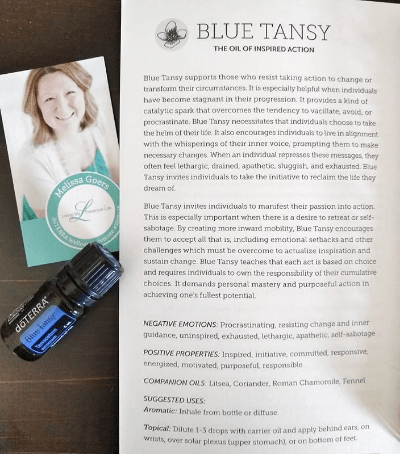 Blue Tansy the oil of inspired action. Blue Tansy the oil of inspired action.