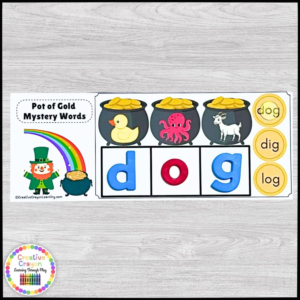 CVC phonics activity for St. Patrick's Day where students build words in letter boxes from picture clues. CVC phonics activity for St. Patrick's Day where students build words in letter boxes from picture clues.