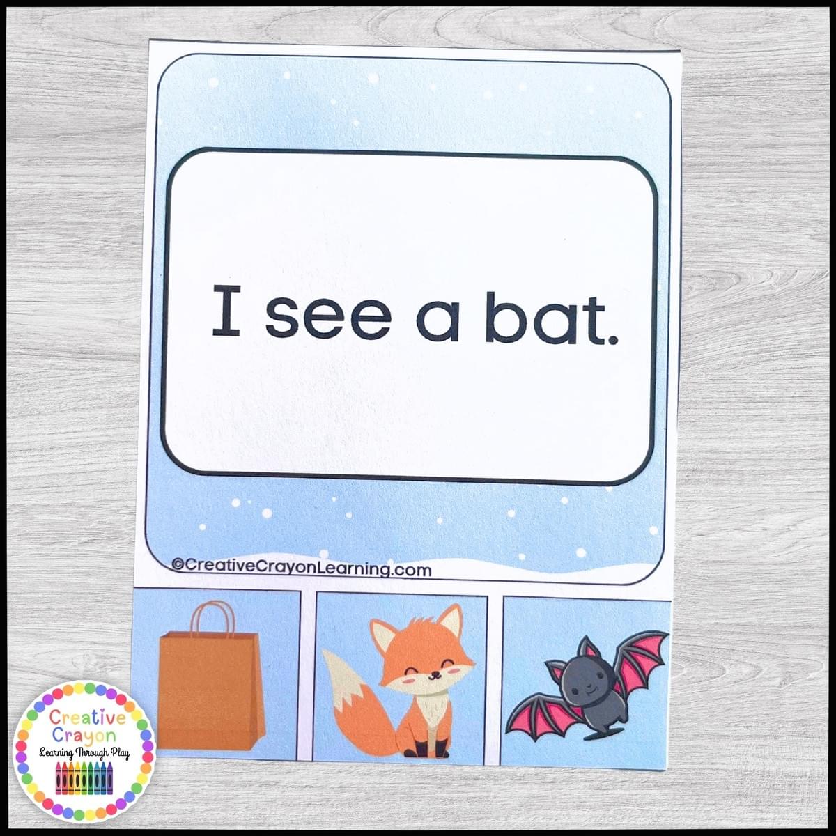 Kindergarten winter CVC sentence clip cards for decoding and comprehension Kindergarten winter CVC sentence clip cards for decoding and comprehension