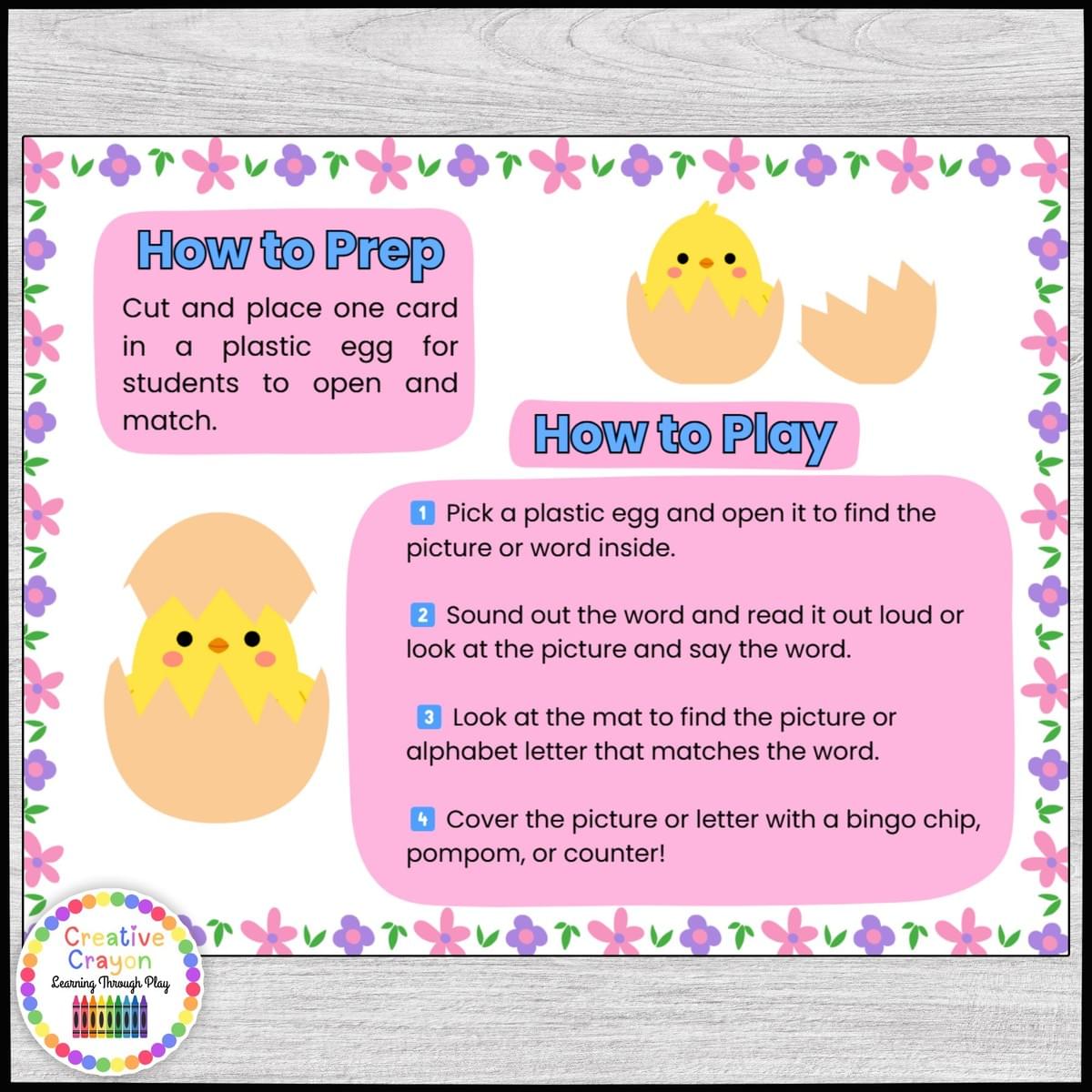 Overview of how to use Chick Hatch & Match literacy center with plastic eggs, picture mats, and matching activities for PreK, Kindergarten, and 1st grade. Overview of how to use Chick Hatch & Match literacy center with plastic eggs, picture mats, and matching activities for PreK, Kindergarten, and 1st grade.
