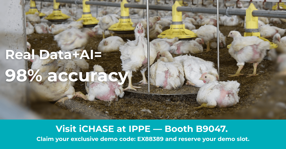 iCHASE will attend in IPPE 2026 and demonstrate the 98% precision of broiler scale. Let AI help you profit! iCHASE will attend in IPPE 2026 and demonstrate the 98% precision of broiler scale. Let AI help you profit!