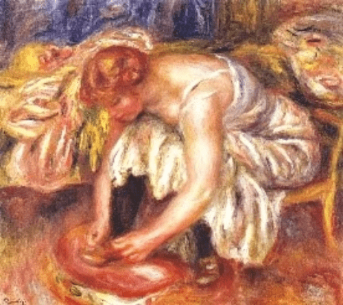 雷諾瓦的《繫鞋帶的女子》(Woman Tying Her Shoe, Pierre Auguste Renoir, 1918) 雷諾瓦的《繫鞋帶的女子》(Woman Tying Her Shoe, Pierre Auguste Renoir, 1918)