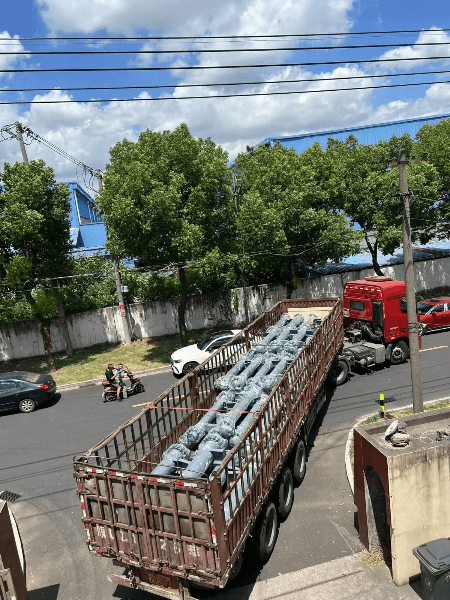 57 horizontal SiC condensers packed and staged for shipment from Wuxi Repicea facility. 57 horizontal SiC condensers packed and staged for shipment from Wuxi Repicea facility.
