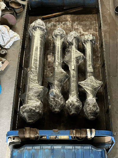 30㎡ vertical SiC condenser with glass-lined end caps ready for shipment 30㎡ vertical SiC condenser with glass-lined end caps ready for shipment