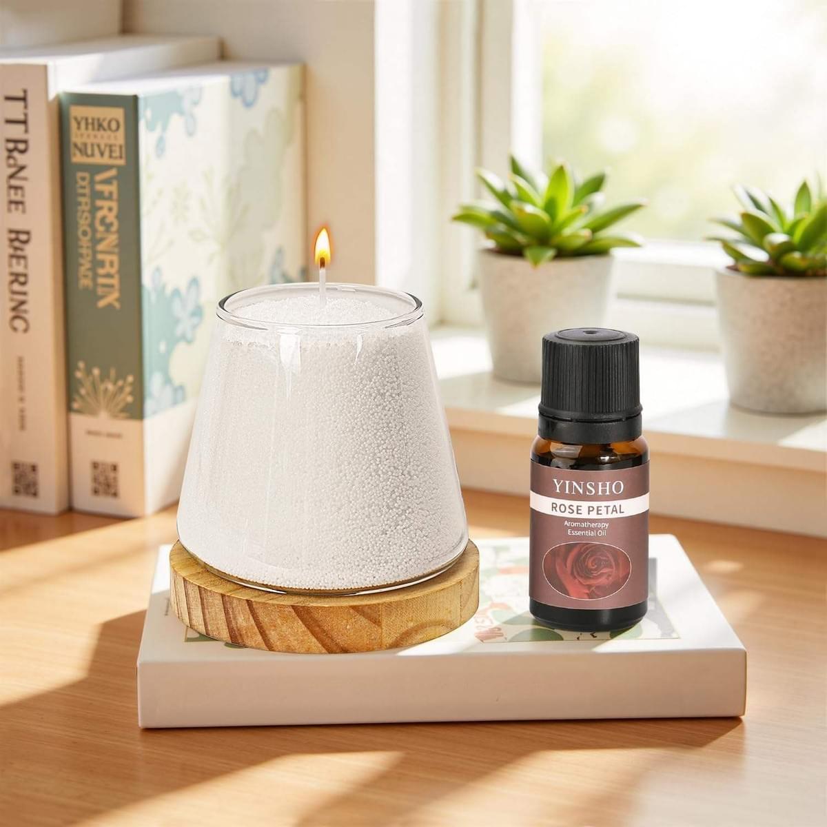 Snow Pearl Candle Set, DIY Candle Sand Set, Refillable for Making Halloween Thanksgiving Christmas