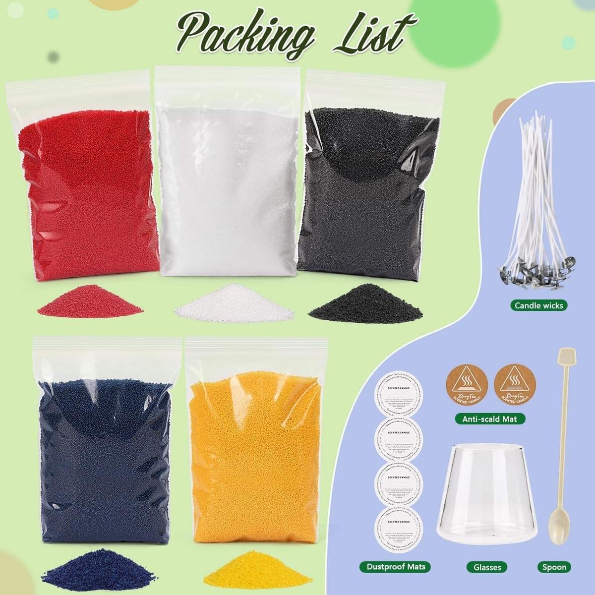 Snow Pearl Candle Set, DIY Candle Sand Set, Refillable for Making Halloween Thanksgiving Christmas